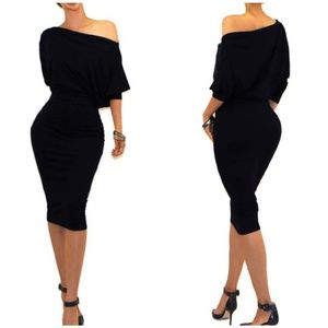 AVAILABLE NOW!!! Cold Shoulder BOSS BABE dress